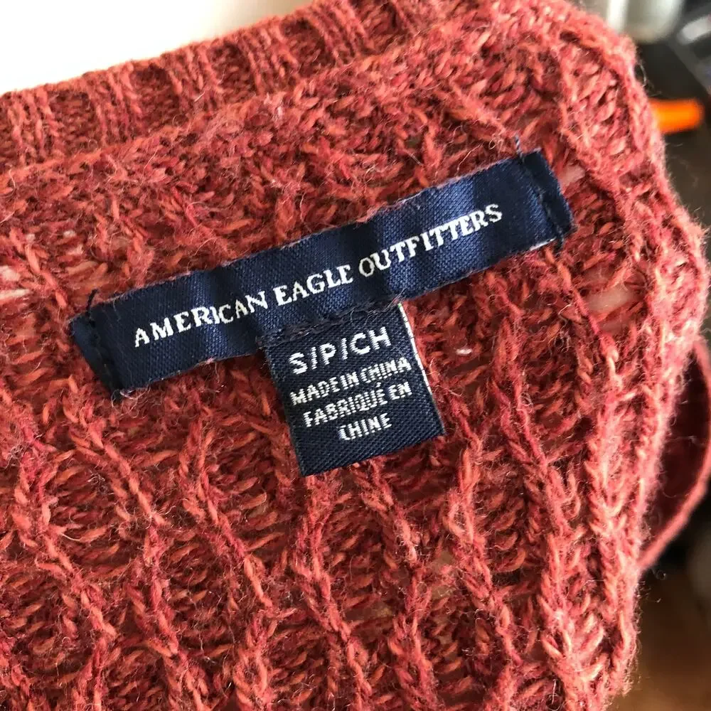 AEO V-Neck Knit Sweater | Sz S